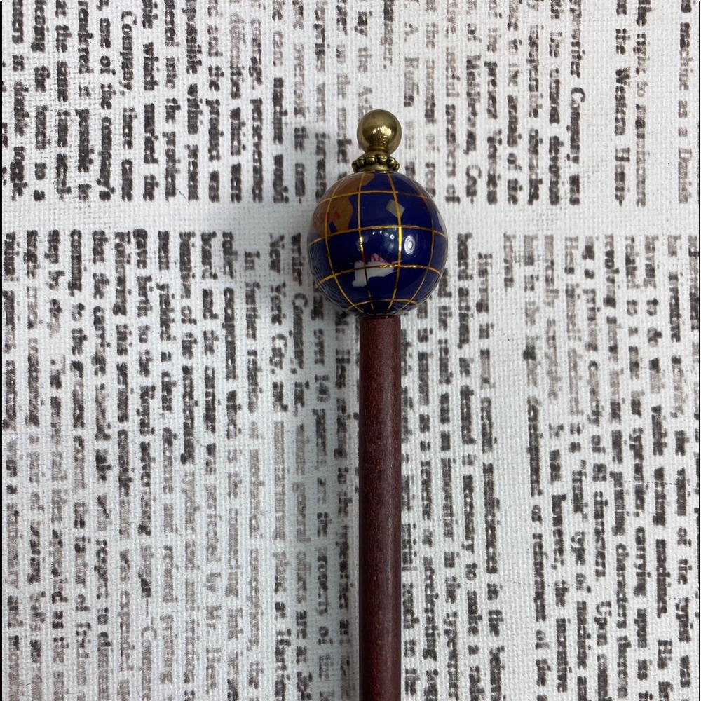 Hairstick Hair Stick Blue Globe